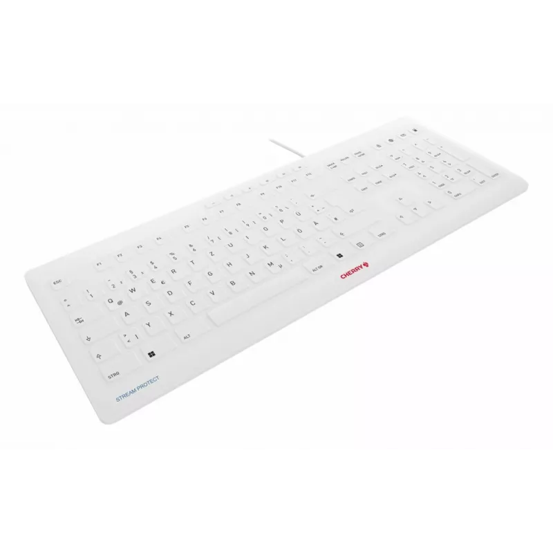Contour Design STREAM PROTECT, Full-size (100%), con filo, USB, interruttore a forbice, QWERTY, bianco