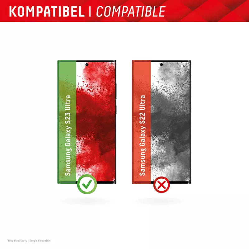Displex protezione display + cover per Samsung Galaxy S23 Ultra, cornice di montaggio Eco, copertura totale
