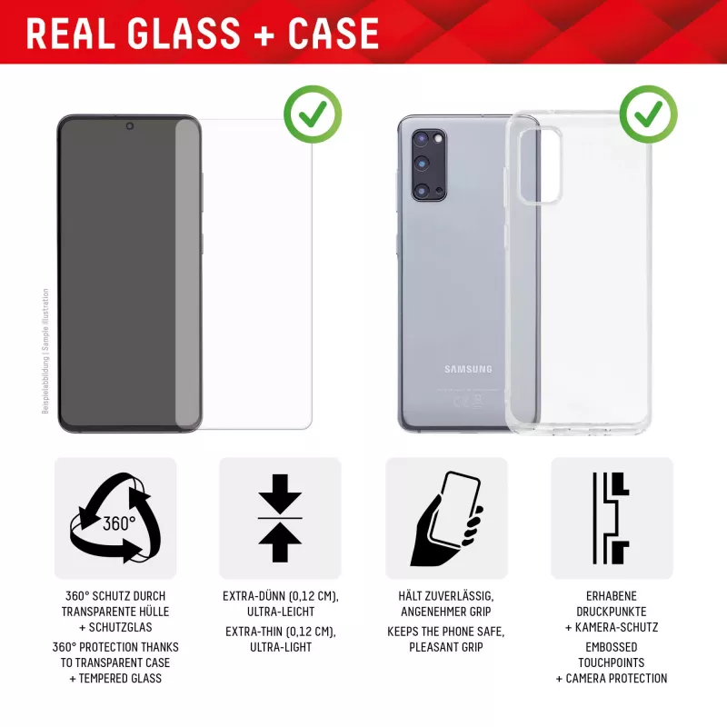 Displex pellicola protettiva display + cover per Google Pixel 8 Pro, cornice di montaggio Eco, antigraffio