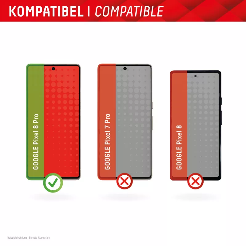 Displex pellicola protettiva display + cover per Google Pixel 8 Pro, cornice di montaggio Eco, antigraffio