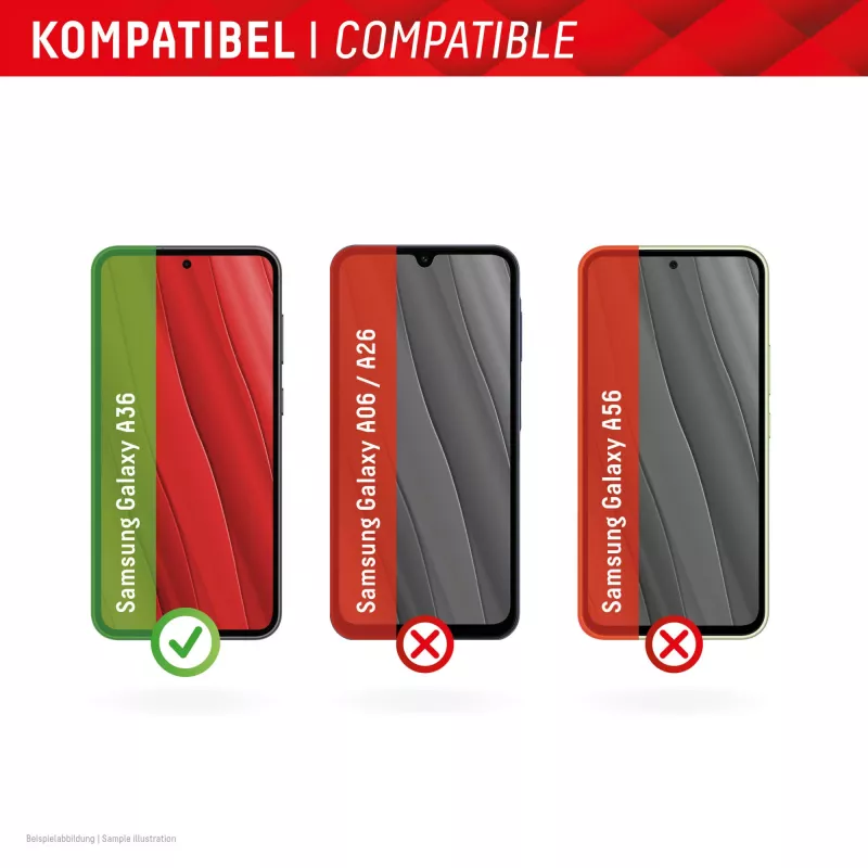 Displex Smart Glass (9H) per Samsung Galaxy A36, adesivo di montaggio, infrangibile