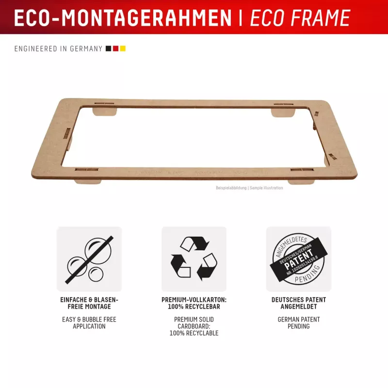 Pellicola protettiva display in vetro temperato + cover per Samsung Galaxy A36 di e.v.i., cornice di montaggio Eco, antigraffio, trasparente