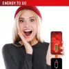 Displex caricabatterie di emergenza phone-to-phone, USB-C a USB-C, connettore mini + cavo flessibile, set compatto da 2