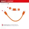 Displex caricabatterie di emergenza phone-to-phone, USB-C a USB-C, connettore mini + cavo flessibile, set compatto da 2