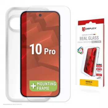 Displex vetro protettivo display + cover per Google Pixel 10 Pro, cornice di montaggio Eco, antigraffio