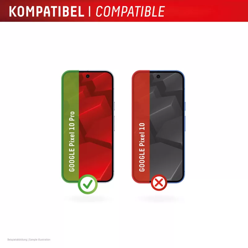 Displex vetro protettivo display + cover per Google Pixel 10 Pro, cornice di montaggio Eco, antigraffio