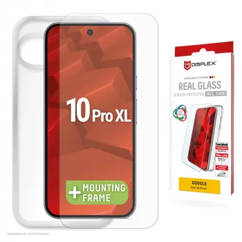 Displex pellicola protettiva display + custodia per Google Pixel 10 Pro XL, cornice di montaggio Eco, antigraffio
