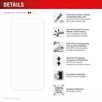Displex pellicola protettiva display + custodia per Google Pixel 10 Pro XL, cornice di montaggio Eco, antigraffio