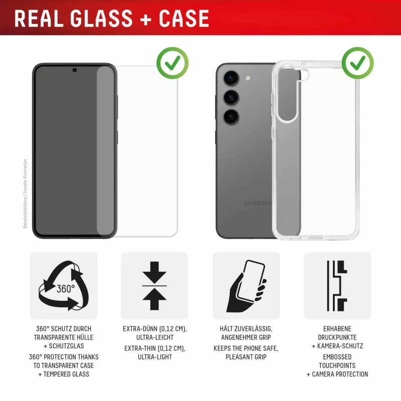 Displex protezione display + custodia per Samsung S26+, antigraffio