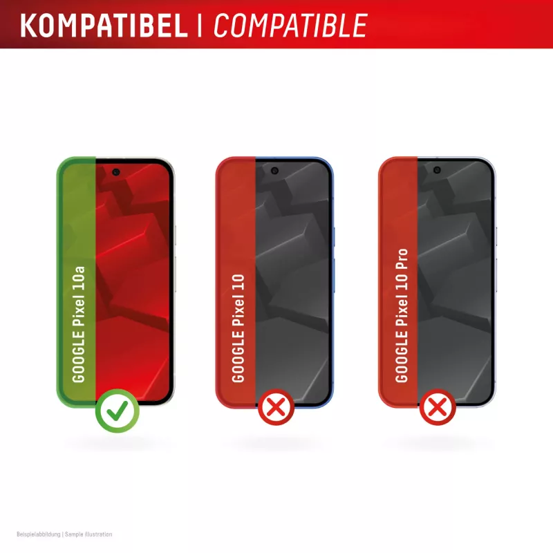 e.v.i. Displex vetro temperato protezione display 10H per Google Pixel 10a, trasparente, antigraffio e antiurto