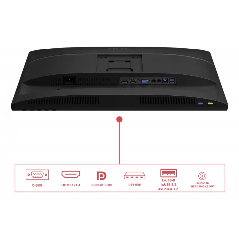 AOC E4 X24E4U monitor per computer 61 cm (24 pollici) 1920 x 1200 pixel Full HD LED nero