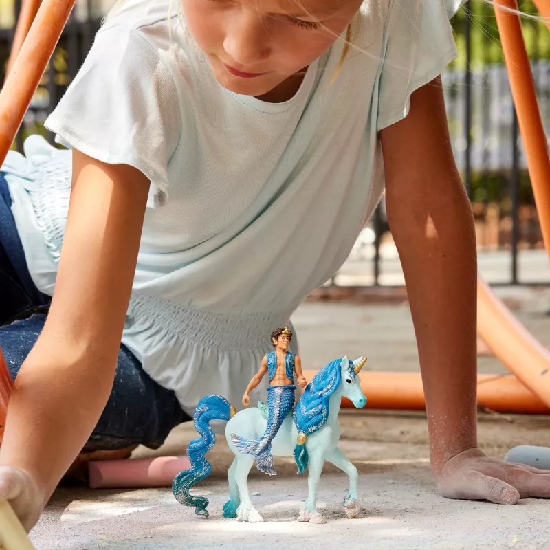 schleich BAYALA Aryon sull'unicorno, 5 anno/i, Elfi del Sole, Unicorni & Fate, Multicolore