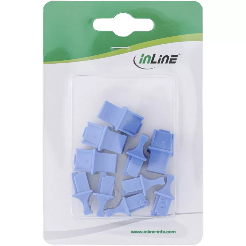 InLine tappo parapolvere per connettore RJ45 femmina, blu, 10 pz.