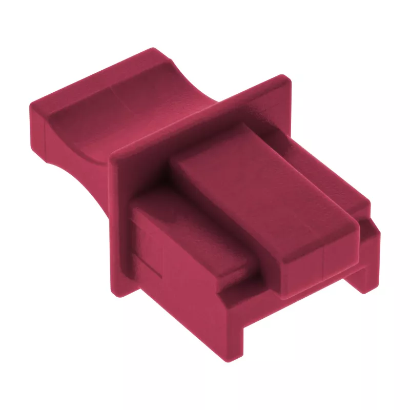 InLine tappo parapolvere per connettore RJ45 femmina, rosso scuro, 10 pz.