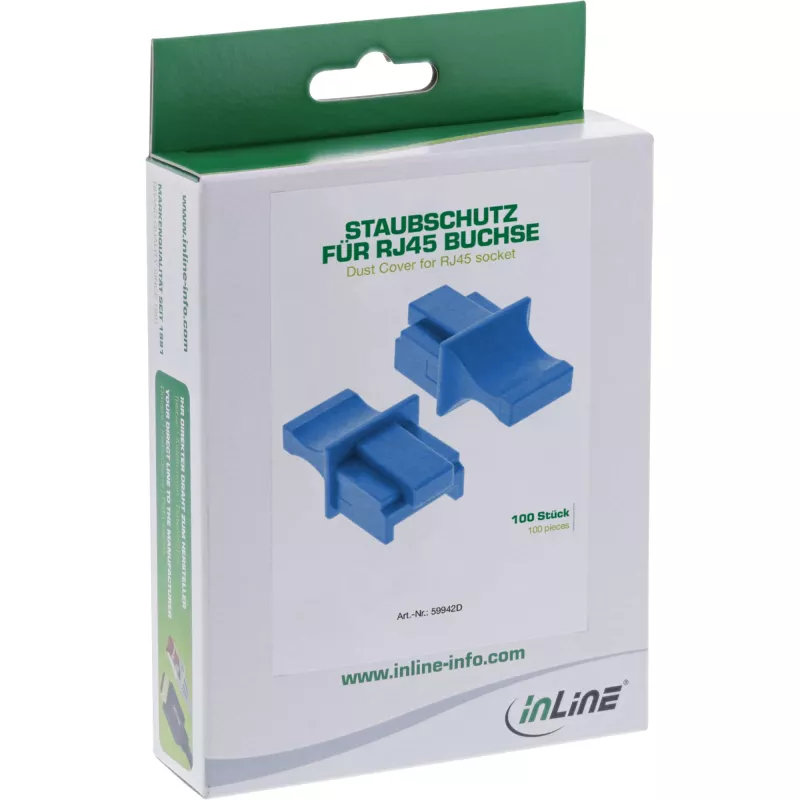 InLine tappo parapolvere per connettore RJ45 femmina, blu, 100 pz.