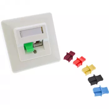 InLine tappo parapolvere per connettore RJ45 femmina, rosso, 100 pz.