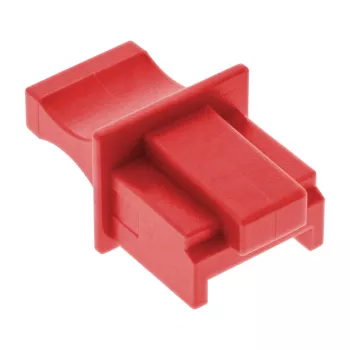 InLine tappo parapolvere per connettore RJ45 femmina, rosso, 100 pz.