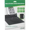 Tappetino mouse InLine 55261 — sottomano multifunzionale in gomma con porta smartphone e penna, 250×? mm, nero