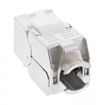 Modulo snap-in keystone jack RJ45 InLine Cat.6a, con copertura antipolvere rossa