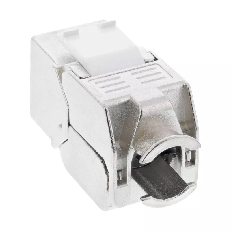 Modulo snap-in keystone jack RJ45 InLine Cat.6a, con copertura antipolvere rossa