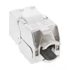 Modulo snap-in keystone jack RJ45 InLine Cat.6a, con copertura antipolvere blu