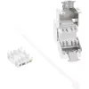 Modulo snap-in keystone jack RJ45 InLine Cat.6a, con copertura antipolvere blu
