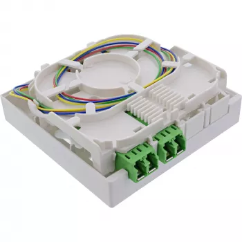 Presa di connessione FTTH InLine preassemblata 4x LC/APC 9/125µm 15 m