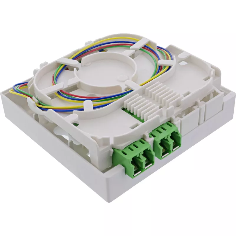Presa di connessione FTTH InLine preassemblata 4x LC/APC 9/125µm 15 m