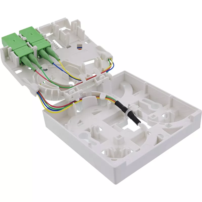 Box di connessione FTTH InLine preassemblato 4x LC/APC 9/125µm 30 m