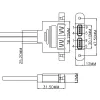 Cavo interno InLine 33390K USB 3.2 Gen 1, scheda madre su 2x connettore femmina USB-A, 0,45 m