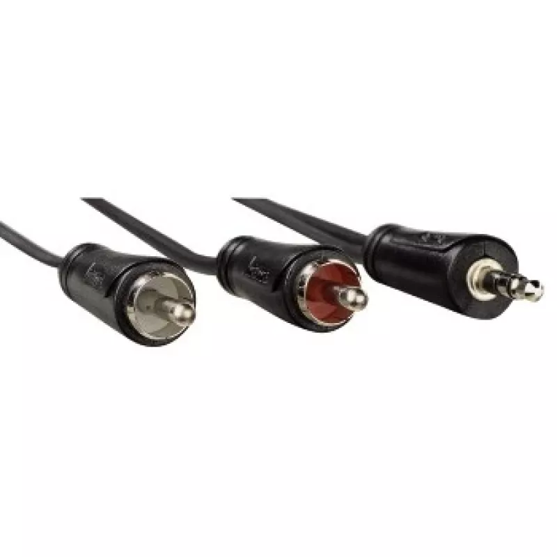 Hama jack 3,5 mm su 2x cinch, 5 m cavo audio 2 x cinch nero