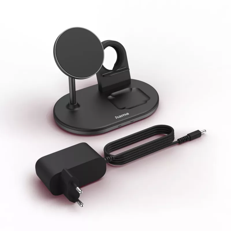 Hama MagCharge Multi headset, smartphone, orologio nero AC ricarica wireless ricarica rapida da interno