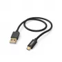 Hama Cavo USB in tessuto USB 2.0 1,5 m USB A Micro-USB B Nero