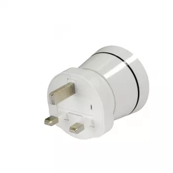 Hama 00223433 Adattatore da viaggio Type G (UK) Type C (spina europea)+Type F Bianco