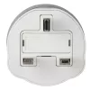 Hama 00223433 Adattatore da viaggio tipo G (UK) tipo C (spina europea)+tipo F Bianco