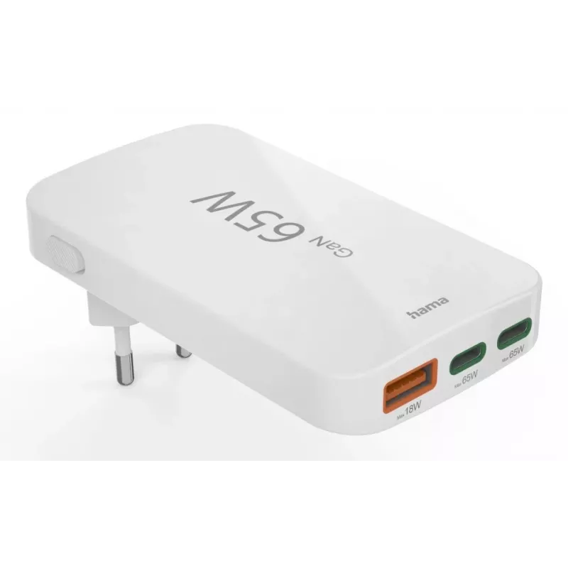 Hama 00125144 Caricabatterie mobile Headset, Laptop, Powerbank, Smartphone, Tablet Bianco AC Ricarica rapida Interno