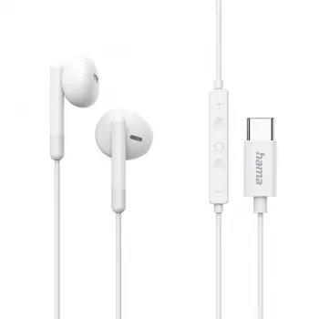 Hama Classy Headset cablato In-Ear Chiamate/Musica USB Type-C Bianco
