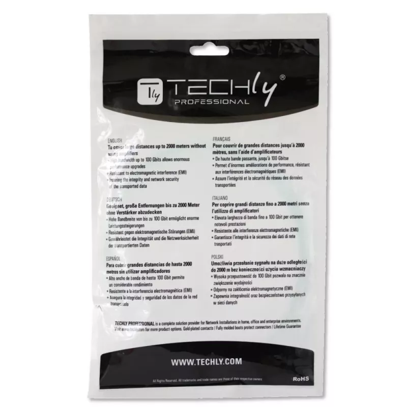 Techly Cavo in fibra ottica ST/LC multimodale 50/125 OM3 1m ILWL D5-STLC-010/OM3