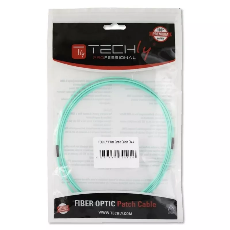 Techly Cavo in fibra ottica ST/LC multimodale 50/125 OM3 3m ILWL D5-STLC-030/OM3