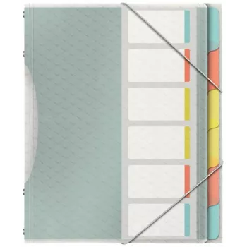 Esselte Colour'Breeze separatore con 6 linguette, multicolore, polipropilene (PP), 266 mm, 20 mm, 240 g, 1 pz.