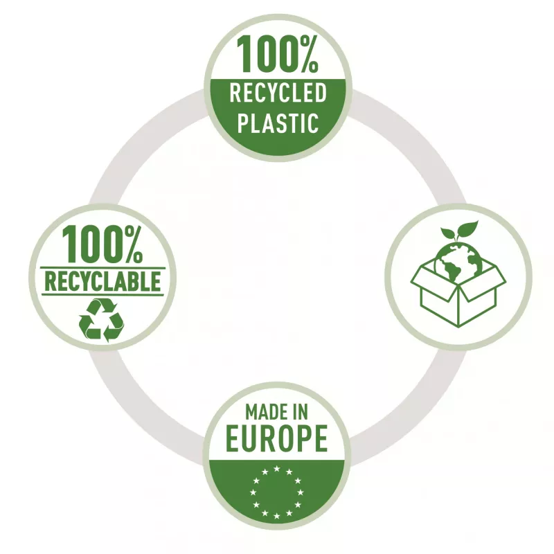 Esselte Recycle Folder A4, cartella progetto, A4, polipropilene (PP), trasparente, verticale, 220 mm