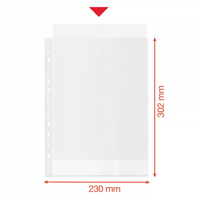 Esselte Recycle Pocket A4, 210 x 297 mm (A4), trasparente, polipropilene (PP), verticale, apertura superiore, 0,07 mm