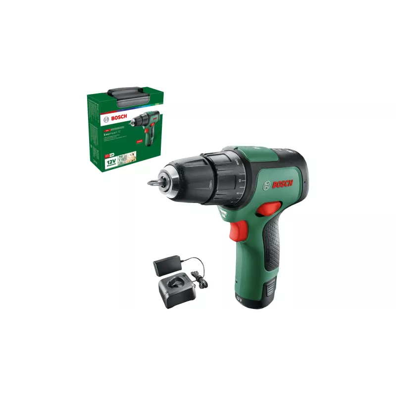 Bosch EasyImpact 12 1300 giri/min senza chiave 1 kg nero, verde