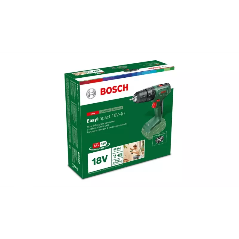 Bosch EasyImpact 18V 40 1630 RPM senza chiave 1,4 kg verde
