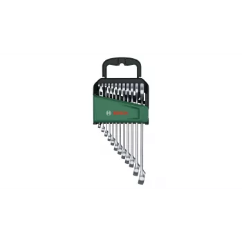 Bosch 1 600 A02 Z9D, 6,7,8,9,10,11,12,13,14,15,17,19 mm, acciaio inox, acciaio cromo-vanadio, satinato, 12 pezzi