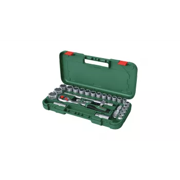 Bosch 1600A02Z9F set cricchetto e chiavi a bussola da 1/2 in, 25 pz., verde