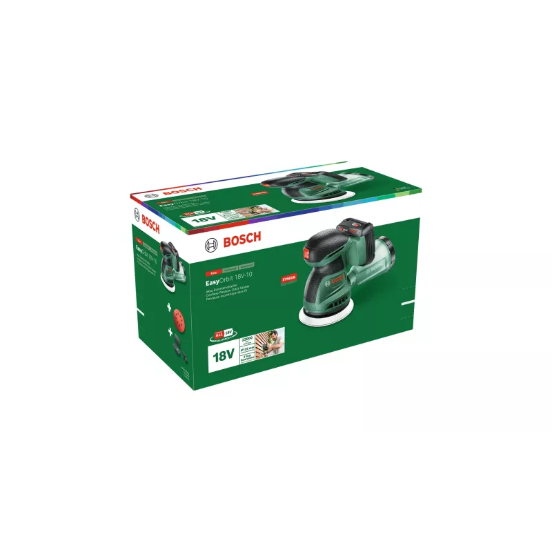 Bosch EasyOrbit 18V-10 levigatrice orbitale 23000 OPM nero, verde