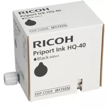 Ricoh HQ40 inchiostro nero, 600 ml, confezione da 5, originale (817225)