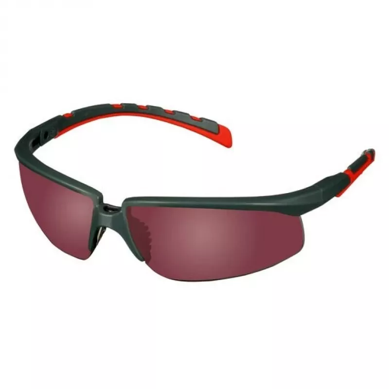 3M S2024AS-RED occhiali di sicurezza occhiali protettivi plastica grigio, rosso