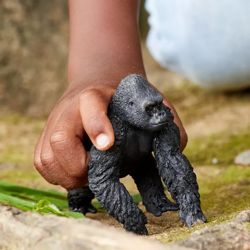 schleich WILD LIFE Gorilla, maschio, 3 anni, Giungla, Animali selvatici/Giocattoli d'avventura, Multicolore, Plastica